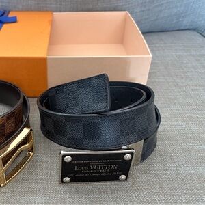 Louis Vuitton Black and Brown Men's Belt Collection